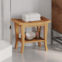 Σκαμπό Ντουζιέρας 50 x 35 x 45 εκ. από Μασίφ Ξύλο Teak
