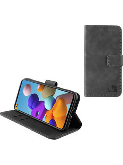 Lime Successories Lime Essential Θηκη Samsung A21s A217 6.5in Magnet Book Stand Clip GREY