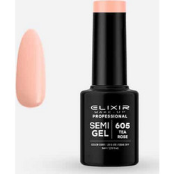 Elixir Semigel 605 Tea Rose Ημιμόνιμο Βερνίκι Νυχιών 5ml
