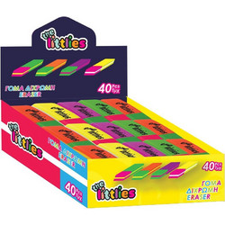 Γόμα Δίχρωμη Νέον The littlies σε 4Χρώματα