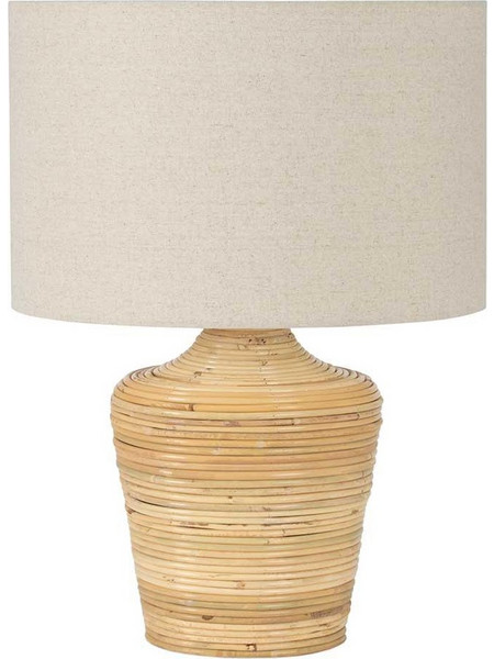Andrea House - Επιτραπέζιο Φωτιστικό Palma Linen Rattan