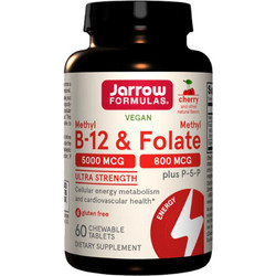Jarrow Formulas Methyl B12 & Methyl Folate Cherry 60 Μασώμενες Ταμπλέτες