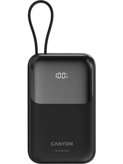 Canyon OnPower 101 Power Bank 10000mAh 22.5W με Θύρα USB-A & USB-C Charge Μαύρο CNS-CPB101BK