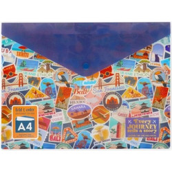 ΦΑΚΕΛΟΣ ΜΕ ΚΟΥΜΠΙ A4 LEGAMI FOLD AND ORDER - TRAVEL STICKERS PFB0003