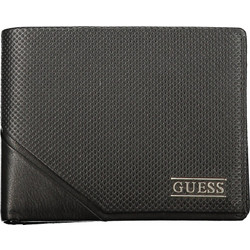 GUESS JEANS MEN'S BLACK WALLET Μαύρο