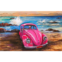 Olympus VW Beetle Retro Car Ψηφιδωτό Diamond Painting Kit 40x30cm