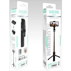 Selfie Stick Wireless JC-01 Τρίποδο Κινητού με Bluetooth Μαύρο Μαύρο