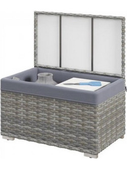 Outsunny Garden Storage Box Με Εσωτερική Αδιάβροχη Υφασμάτινη Επένδυση Γκρι 76x45x48 (865-018V00GY) (OUT865-018V00GY) - OUTSUNNY