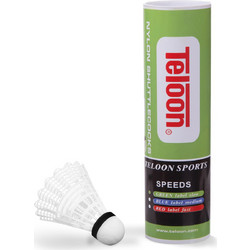 Μπαλάκια Badminton Προπόνησης Νάιλον, χαμηλής ταχύτητας (6 τμχ.) TELOON 42073