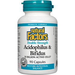 Natural Factors Acidophilus & Bifidus Προβιοτικά 90 Κάψουλες