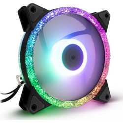 Inter-Tech Argus RS-071 Case Fan 120mm RGB με Σύνδεση 3-Pin 4-Pin PWM Black