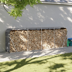 vidaXL Θήκη για Κορμούς από Ατσάλι - Ανθρακί, 300 x 45 x 100 cm