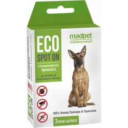 MadPet Eco Spot-On Medium & Large Dogs Αντιπαρασιτικές Αμπούλες 3x3ml