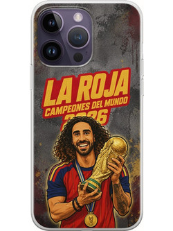 Θήκη La Roja Campeones del Mundo - Marc Cucurella iPhone 15 Pro Flexible TPU (Διάφανη Σιλικόνη)
