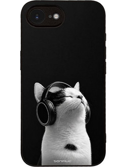 Sonique Men's Edition Θήκη με Σχέδιο «Audio Kitten - White» (iPhone 16e / 17e)
