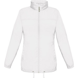 B & C Γυναικείο Μπουφάν Softshell Μακρύ Αντιανεμικό Λευκό JW902