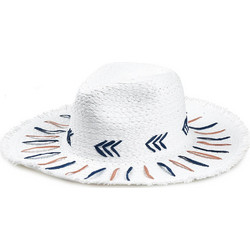 Verde Γυναικείο Καπέλο Fedora Ψάθινο Λευκό 05-0747