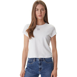 DKNY RHINESTONE LOGO ΜΠΛΟΥΖΑ ΓΥΝΑΙΚΕΙΑ DJ6T1740-WTL (WTL/WHITE-SILVER)