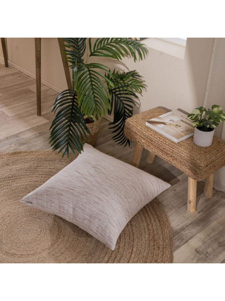 Μαξιλαροθήκη Διακοσμητική Lecce 06 Beige-Pink Teoran 65Χ65 Βαμβάκι-Πολυέστερ