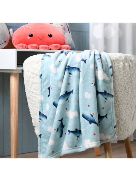 Κουβέρτα Fleece Αγκαλιάς (70x100) S-F Moby Blue P2E077001