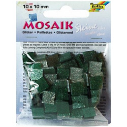 ΨΗΦΙΔΕΣ ΜΩΣΑΪΚΑ ΠΛΑΚΑΚΙΑ GLITTER MIX, 45G, 10X10MM, 190 ΤΕΜΑΧΙΑ, ΓΚΡΙ