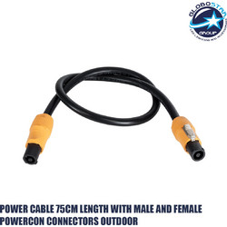 GLOBOSTAR(R) 41035 Καλώδιο Σύνδεσης Ρεύματος Powercon για Οθόνες LED Video Wall Αδιάβροχο IP65 - Μ75 x Π3.3 x Υ3.3cm