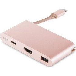 MOSHI USB-C MULTIPORT ADAPTER RED GOLD