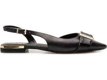 DKNY Clemma Slingback Flat Leather Γυναικαείο Black K3590639