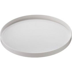Στρογγυλός Δίσκος Μελαμίνης φ32xΥ3cm Λευκός Leone c540708