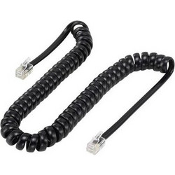 Powertech POWERTECH καλώδιο τηλεφώνου RJ10 4P4C CAB-T014, Spiral, 2m, μαύρο