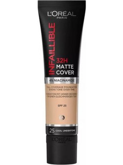 L'Oreal Paris Infaillible 32h Matte Cover 25 Cool Undertone Liquid Foundation 30ml
