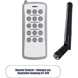 GLOBOSTAR SEEKWAY-REM 90828 RF Ασύρματο Χειριστήριο & Κεραία για Ψηφιακό Controller Seekway SY-418 DC 12V 1 x 23A Μπαταρία IP20 - Μ5 x Π1.5 x Υ11.5cm