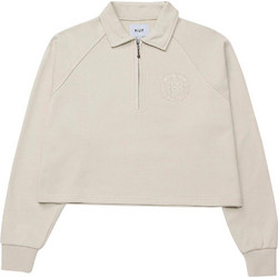 Huf Γυναικεία μακρυμάνικη μπλούζα Class 1/4 Crop Polo WFL0012-STONE