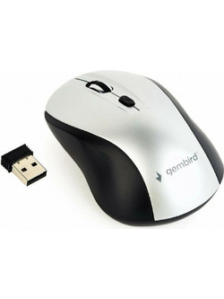 Gembird MUSW-4B-02-BS Ασύρματο Bluetooth Ποντίκι Silver Black