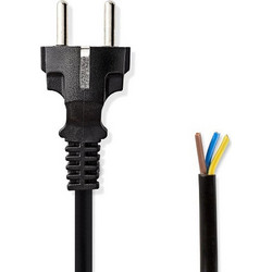 Καλώδιο Τροφοδοσίας Nedis CEE 7/7 Ατερμάτιστο 3 x 1.5 mm 3m Black CEGL11930BK