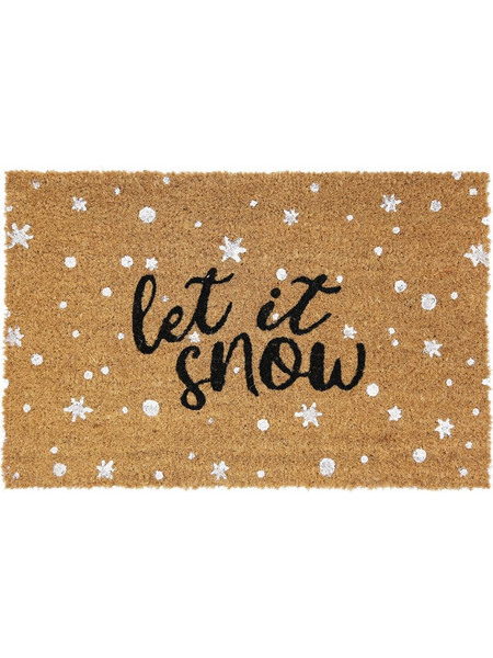 Χαλάκι εισόδου Let it snow 38x58εκ. κοκοφοίνικας