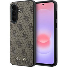 Guess PU 4G Metal Classic Logo Case for Samsung Galaxy A37 Brown