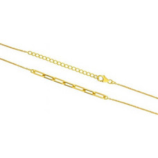 Strieborny nahrdelnik zlatej farby TS-PN-0063