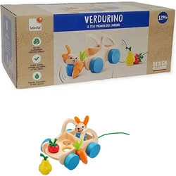 Ξύλινο Παιχνίδι Verdurino Όχημα Έλξης Λαγουδάκι