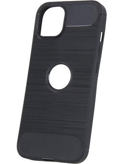 Θήκη TPU Σιλικόνης Carbon για iPhone 15 - Μαύρη