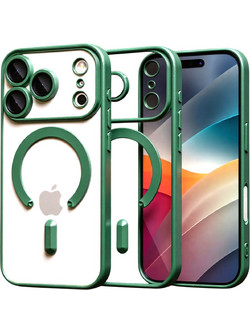 Techsuit Luxury Crystal MagSafe Θήκη Light Green (iPhone 17 Pro)