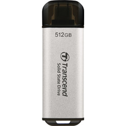 Transcend ESD300S 512GB Εξωτερικός Σκληρός Δίσκος SSD 2.5" USB-C Silver