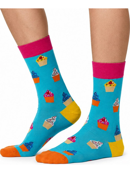 Κάλτσες με σχέδιο cupcake Organic Cotton Blend 38-45 SF06
