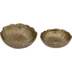 Artekko Noble Χρυσά Μεταλλικά Μπολ (29.2x29.2x8.9)cm (20.3x20.3x6.3)cm 2pcs