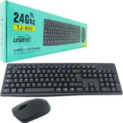TJ-920 Black Ασύρματο Σετ Πληκτρολόγιο & Ποντίκι