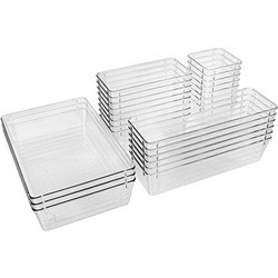 Διάφανα Organizer Συρταριού 25τμχ Modular με Αντιολισθητικά Pads - Ruhhy