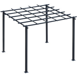 Δομή Outsunny Garden Pergola σε μαύρο μέταλλο 300 x 300 x 230 cm 845-231