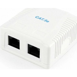 Cablexpert CAT5E UTP 2-Port sUrface Mount Box NCAC-2U5E-01