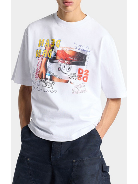 DSQUARED2 ΜΠΛΟΥΖΑ S74GD1585D20033-100 White