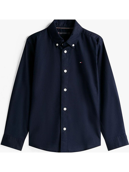 TOMMY HILFIGER FLAG OXFORD SHIRT LS KB0KB10192-8Y-16Y-C1G DarkBlue
